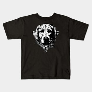 Golden Retriever Dog in black Kids T-Shirt